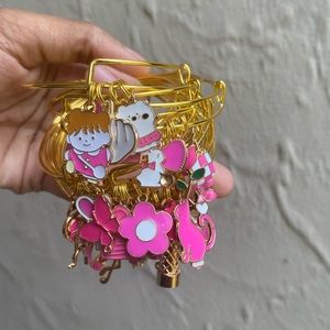 Pink colorful bangles
